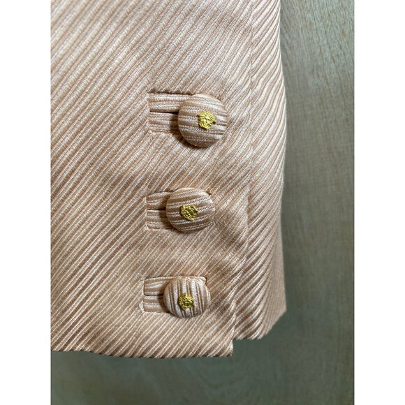 Gianni Versace Couture Silk Blazer Peach Sz 38 Made in Italy Vintage 90s - Picture 11 of 16